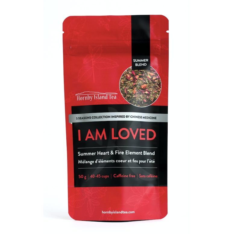 i am loved, tulsi, gogi berries, summer blend, cacao blend, rose petals, angelica root, lemon balm